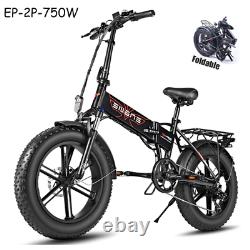 750W Electric Mountain Bike 48V Folding Ebike 4.0 Fat Tire Ebike Cruiser Men Spo