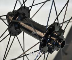 80mm Carbon Fat Bike Front Wheel Clincher 26er Rim UD Matt MTB Snow qr thru axle