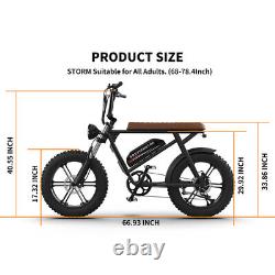 AOSTIRMOTOR 750W Electric Bike Ebike 48V 12.5Ah Removable Battery Bicycle