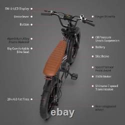 AOSTIRMOTOR 750W Electric Bike Ebike 48V 12.5Ah Removable Battery Bicycle