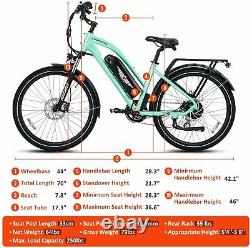 Addmotor E-43 26'' 20Ah 48V 500W Electric Bicycle Bike Mountain City EBikes PAS7