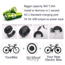 All in One Battery Power Ebike Conversion Kit 36V 350W APP Control Wireless