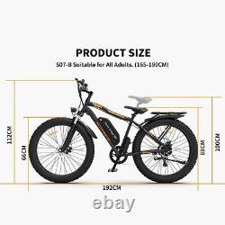 Aostirmotor Electric Bike 26 48V 13AH 750W Beach Bicycle Ebike Fat Tire LCD S07
