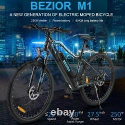 Bezior M1 Mens 36V 250W E-Bike Gents Electric Mountain Bike Bicycle 27.5 Wheels