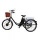 Black 18'' Electric Tricycle 500w 48v Steel Frame 3 Wheels Electric Ebike Trike