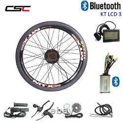 Bluetooth LCD8 Disc Bicycle Cruise Electric Geared Hub Motor 36V 350W E Bike Kit