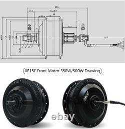 BrushlessFront Rear Hub Motor 36V 48V 250W 350W 500W for Ebike Conversion Kit