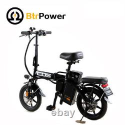 BtrPower 14 350W Motor Folding City Electric Bike 48V 14AH Lithium-Ion Battery