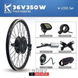 E-Bike Conversion Kit 36V 48V 350W Brushless Front Wheel Hub Motor 16-29 700C