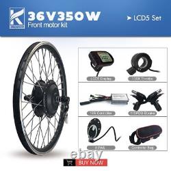 E-Bike Conversion Kit 36V 48V 350W Front Brushless Motor Wheel Hub Motor 16-29