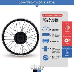 E-Bike Conversion Kit 36V48V 250W Front Wheel Hub Motor 16 20 26 27.5 29 700C