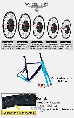 E-Bike Conversion Kit 48V1000W Front Hub Motor Wheel 20 24 26 27.5 28 29 700C