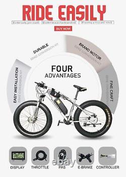 E-Bike Fat TireKit 48V 500-3000W 20/26inch4.0 Tyre Front/Rear Hub Motor Wheel