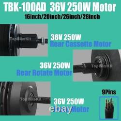 E-Bike Gear Motor 36V 250W TBK-100 AD 250W Cassette Rear 32/36 Holes + 9 Pins