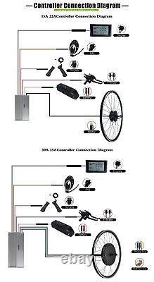E-bike 36V 350W 500W 48V 1000W 1500W Front Rear Wheel Hub Motor Conversion Kit