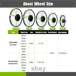 E-bike Brushless Gear Front Drive Motor Conversion Kit 16-29 Inch 700C wheel