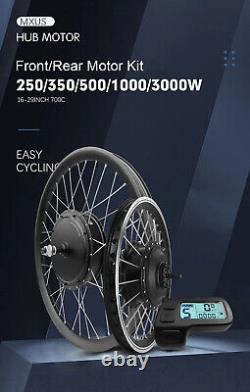 E-bike Conversion Kit 36V/48V 250-3000W Brushless Front/Rear Hub Motor Wheel