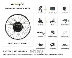EBikeling Waterproof 48V 1200W 24 Direct Drive Front eBike Bike Conversion Kit
