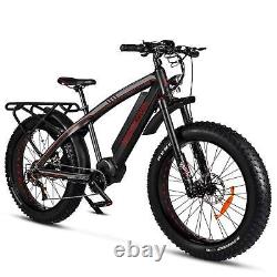 Ebike 1000W Mid-Drive Electric Bike 48V 17.5Ah 26'' 35MPH 60MI MTB M5600 Bicycle