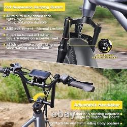 Ebike 20 750W 30AH Electric Bike MTB Bicycle FatTire 31mph Dual Hydraulic Brake