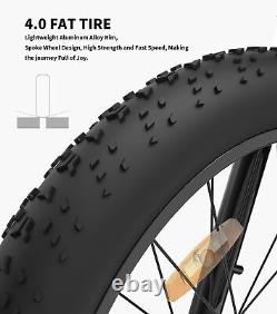 Ebike 26 500W Electric Bike Fat Tire P7 36V 12.5AH Battery E-bike Beach Bike US