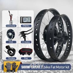 Ebike Fat Tire Conversion Kit 20 26 4.0Tyre 500-3000W Front/Rear Wheel Hub Motor