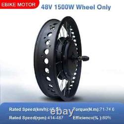 Ebike Fat Tire Conversion Kit 48V 1500W Front Hub Motor Wheel 20/24/26inch