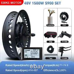 Ebike Fat Tire Conversion Kit 48V 1500W Front Hub Motor Wheel 20/24/26inch