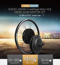 Ebike Front Rear Motor Bike Wheel Conversion Kit 36V 500W 48V 1000W 1500W 2000W