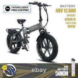 Electric Bicycle 250w 48v12.8Ah Folding eBike 20 Inch 4 Fat Tire Foldable eBike
