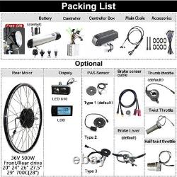 Electric Bicycle Conversion Kit 500W Brushless Front Motor 36V 10AH Li-Battery