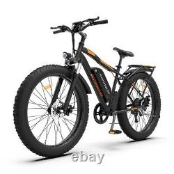Electric Bike 26 750W Motor 48V 13Ah S07 Fat Tire Beach Ebike With Rear Shelf