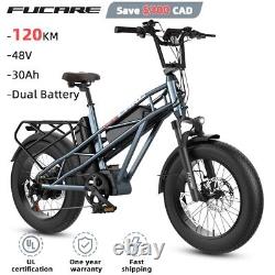 Electric Bike E-Bike 750W 48V 30AH Adult Bicycles 20 Fat Tire Mountain Ebikes