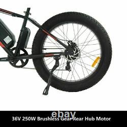 Electric Bike EBike Shimano 7 Speed Mountain Bicycle Lithium Battery Fat-Tyres