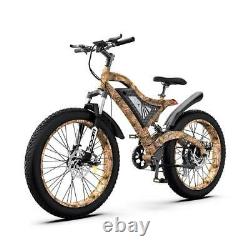 Electric Bike1500W 48V/15Ah Mountain Bicycle Beach E-bike 26 Fat Tire Ebike CAN