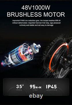 Electric Mountain Bike 1000W 48V Motor 4.0 Fat Tire Ebike kit MTB 17AH Battry