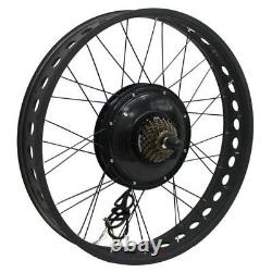 Fat Tire E-bike Kit Front Wheel 20 24 26 Hub Dropout Width 135mm 72V 1500W