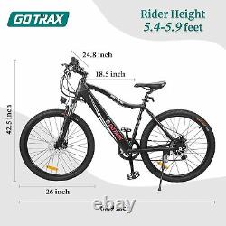GOTRAX Emerge 26 Electric Bike Bicycle for Adults Mountain Bike Ebike Coummuter