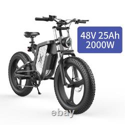 IDOTATA 48V 20/25Ah Electric Bike Off Road Ebike Fat Tire Abtiskid Adult Gift