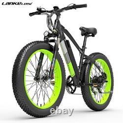 LANKELISI 26 Off-Road Fat Tire Electric Bicycle Mountain Ebike 1000W 48V
