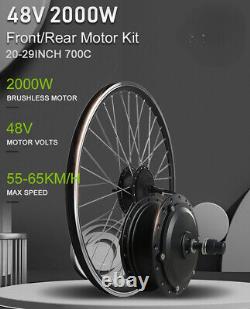 MTB Brushless Non-Gear 48V 2000W Front / Reat Rotate Ebike Motor Conversion Kit