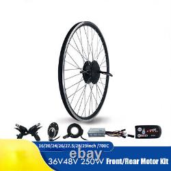 MTB E-bike Conversion Kit 36V 48V 250W Brushless Front Rear Wheel Hub Motor Kit