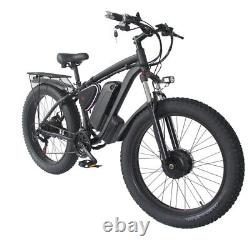 NEW 2000w Double Motor Electric Bike Bicycle Ebike Mountain Fat Tire 48V 22.4Ah