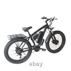 NEW 2000w Double Motor Electric Bike Bicycle Ebike Mountain Fat Tire 48V 22.4Ah