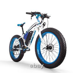 RICHBIT TOP-012 Electric Bicycle Bike 48V 1000W 21Speed E-bike 26'' 4.0 Fat Tire