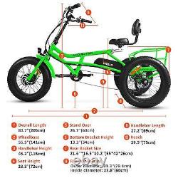 Refurbish Addmotor E-Trike Electric Tricycle 750W 17.5AH 20 M-360 3 Wheel Ebike