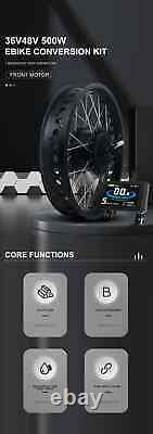 Snow Bike Fat Tire E-bike Conversion Kit 500W 36V 48V Front Motor Hub Wheel