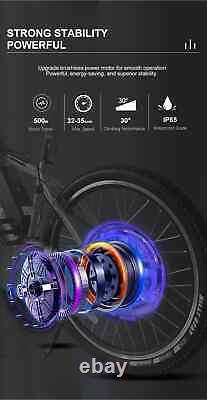 Snow Bike Fat Tire Ebike 500W 36V 48VBrushless Gearless Motor Hub Wheel 20/26er