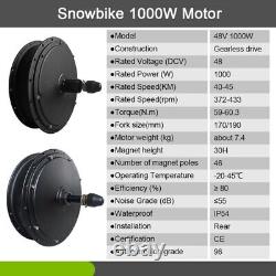 Snow E-bike 36V 48V 72V 500W 1000W 1500W 3000W Brushless Gearless Motor Wheel