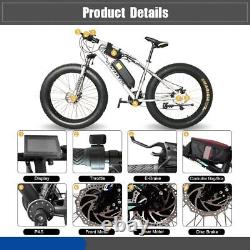 Snow Fat Tire E-bike Conversion Kit 48V 500-3000W 20/26inch Brushless Hub Motor